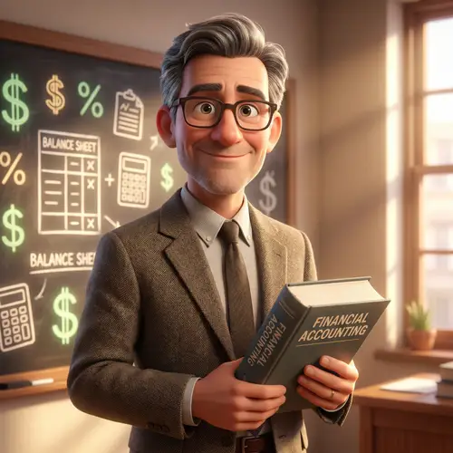 3D Male Professor Caricature Illustration