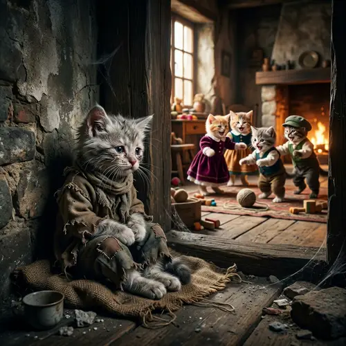 Lonely Humanoid Kitten: A Melancholic Tale