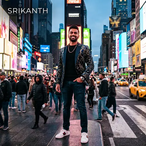 Srikanth in New York City: Embodying Confidence and Style