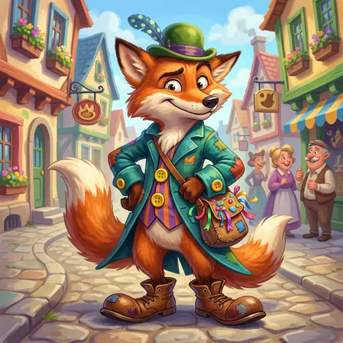 Whimsical Anthropomorphic Character in Vibrant Cartoon Style