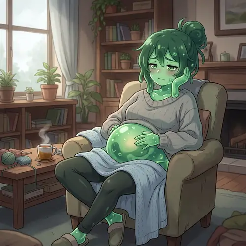 Green-Slime Girl: A Unique Anime Character