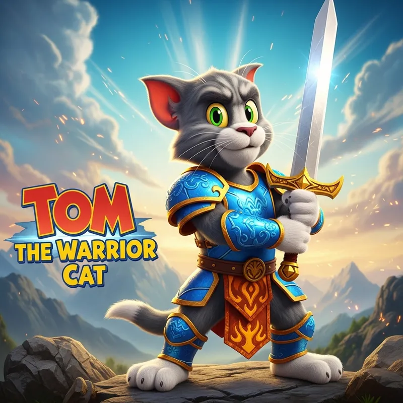 Kids' YouTube Banner with Warrior Cat Tom