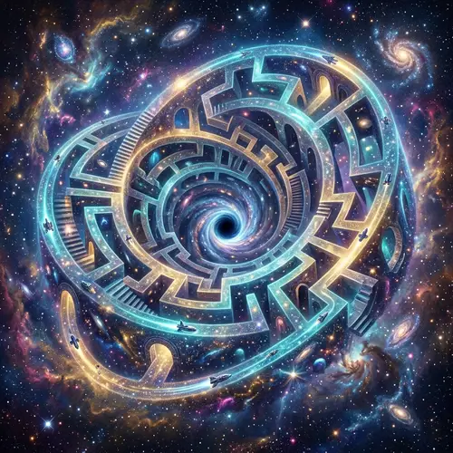 Celestial 3D Optical Illusion Art