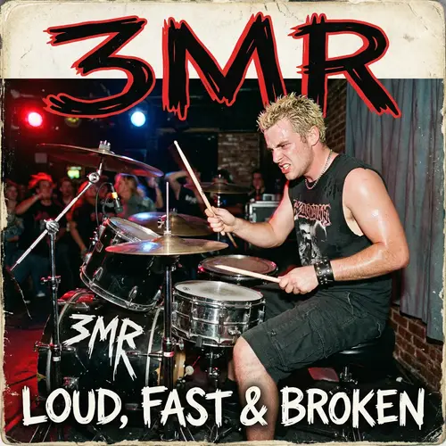 3MR Punk Rock Album Cover Featuring Drummer