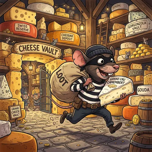 Cheese Bank Heist | Anthropomorphic Mouse Robbing a Cheese Bank