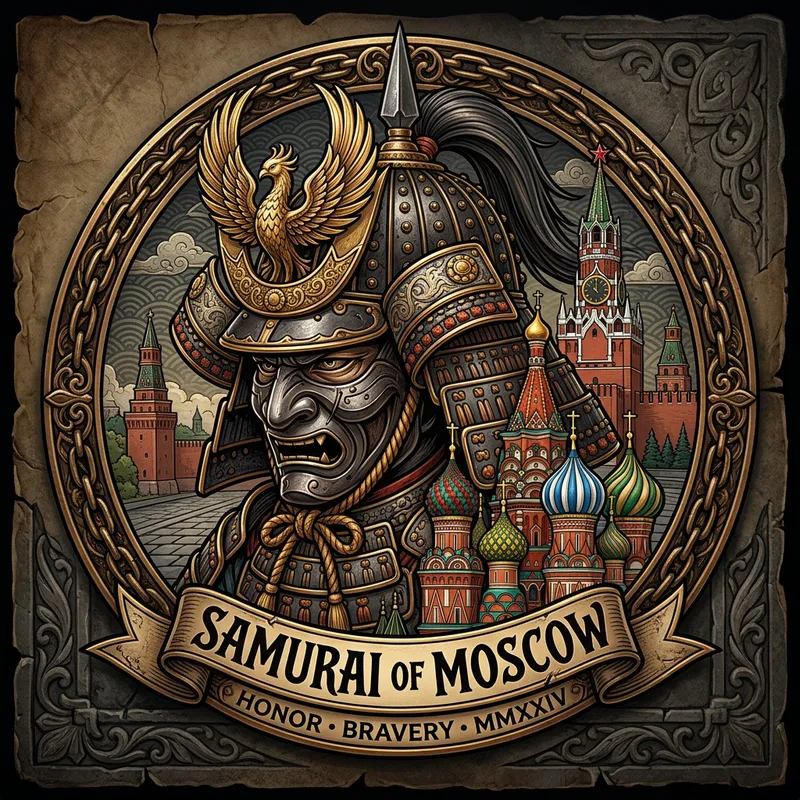 Samurai Head Logo Inspired by Moscow's Heritage Samurai Head Logo Inspired by Moscow's Heritage