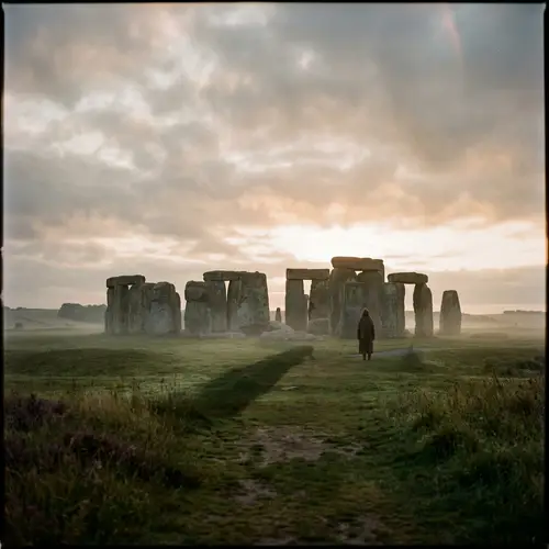 Mystical Scene at Stonehenge: Timeless Wisdom Captured