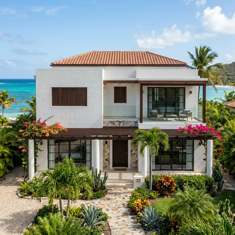Mediterranean Minimalist Home Design in the Caribbean