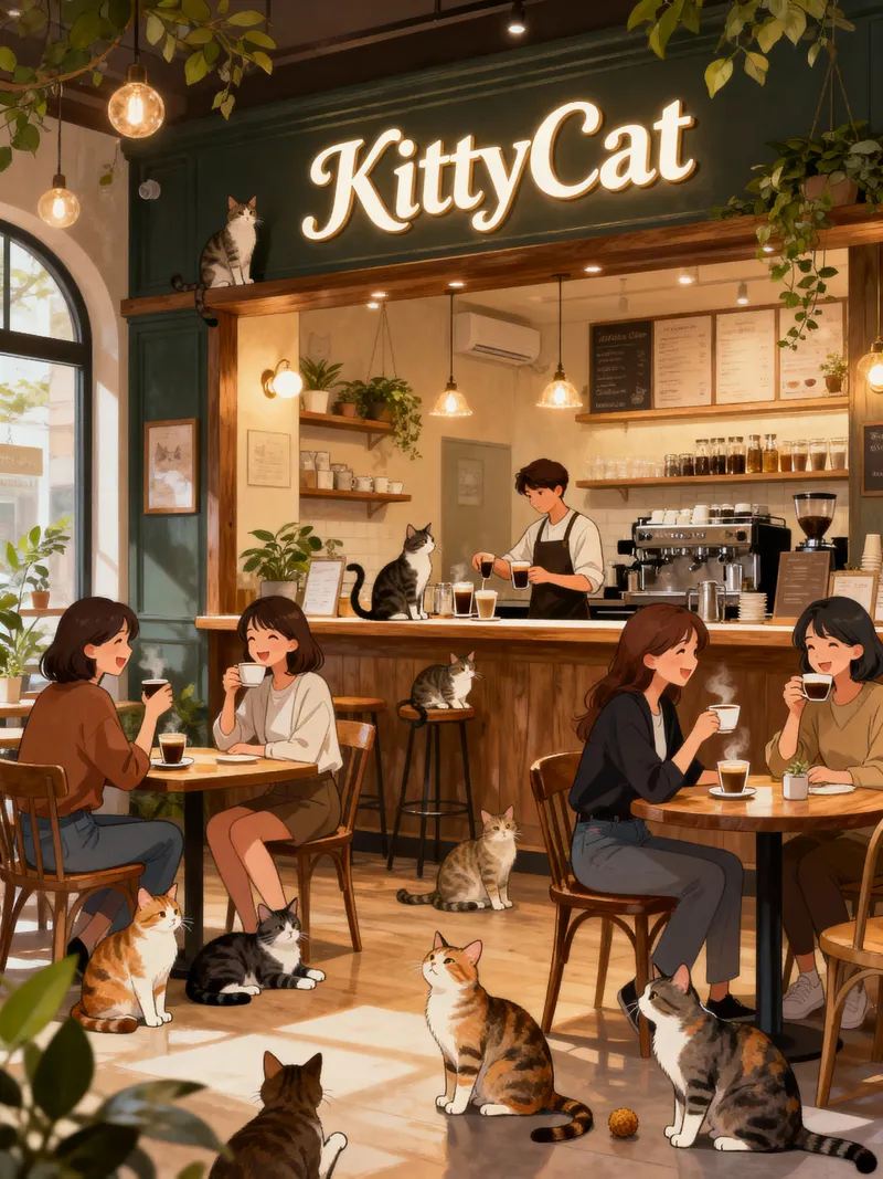 Visit the Cozy KittyCat Café Today