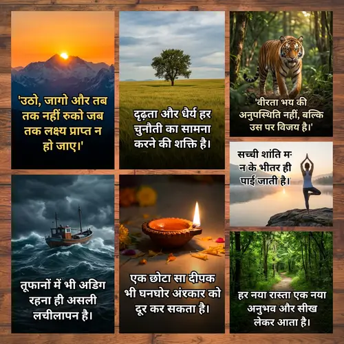 Inspirational Hindi Motivational Quotes Collage