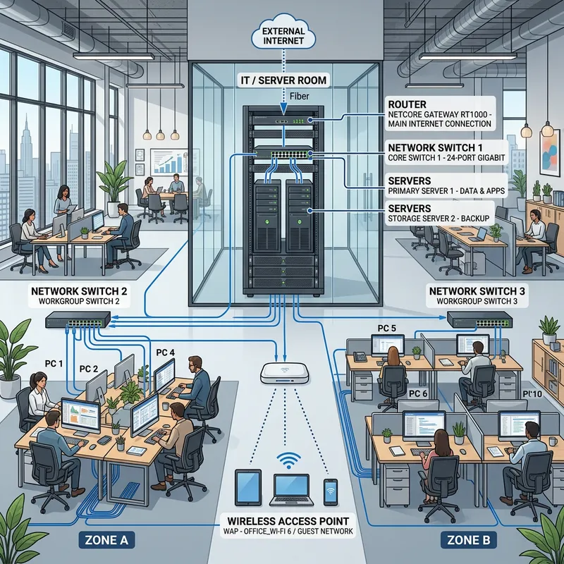 Modern Office Network Structure Design