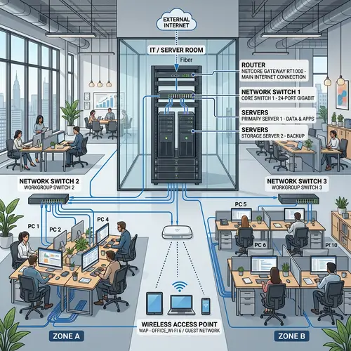 Modern Office Network Structure Design