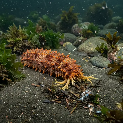 Echinoderms Feeding on Organic Matter in the Sea