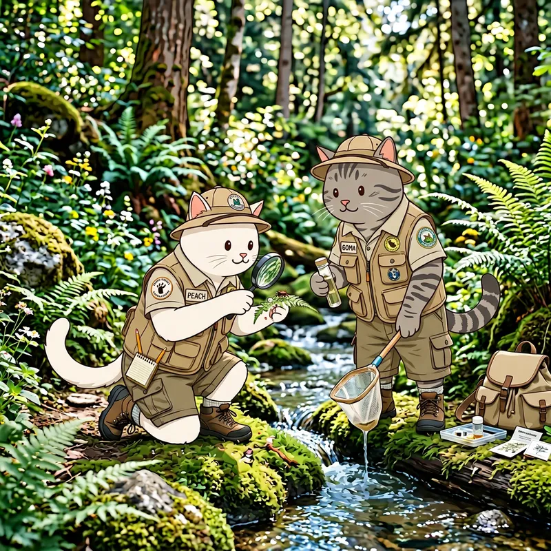 Peach and Goma: Biologists in Action