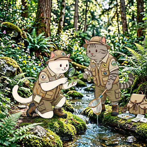 Peach and Goma: Biologists in Action