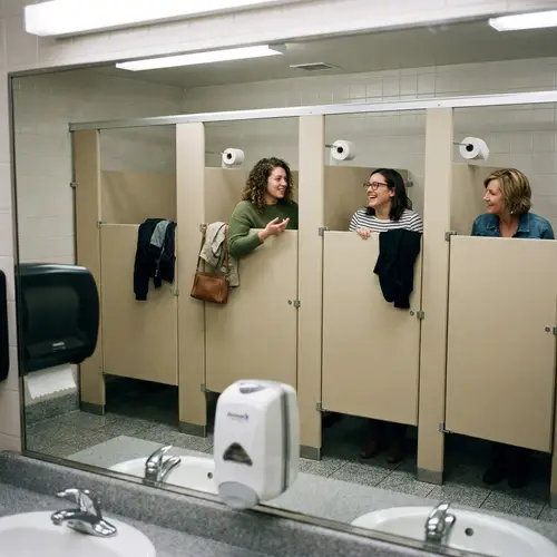 Women Sharing an Intimate Moment