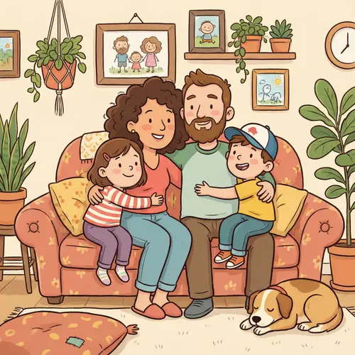 My Family Cartoon Style - Fun and Creative Art