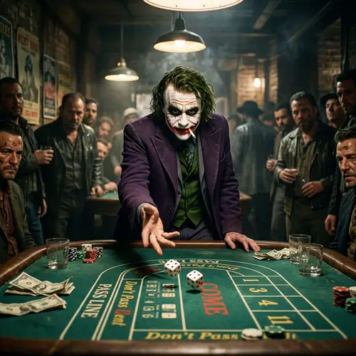 The Joker Shooting Dice - Luck and Chaos