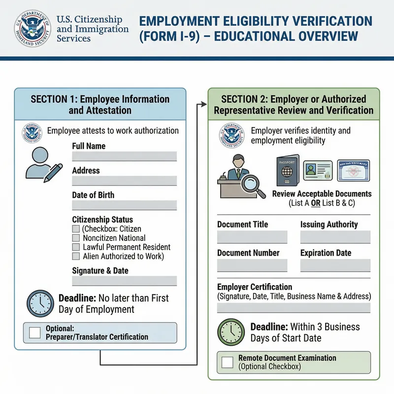 Employment Eligibility Verification: Sections 1 & 2 Guide by DHS and USCIS Employment Eligibility Verification: Sections 1 & 2 Guide by DHS and USCIS