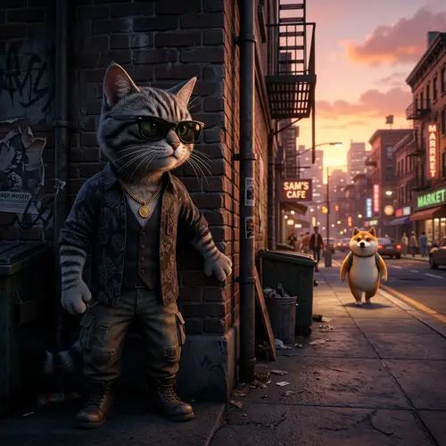 Billu Don: The Street-Smart Cat in 3D Pixar Style