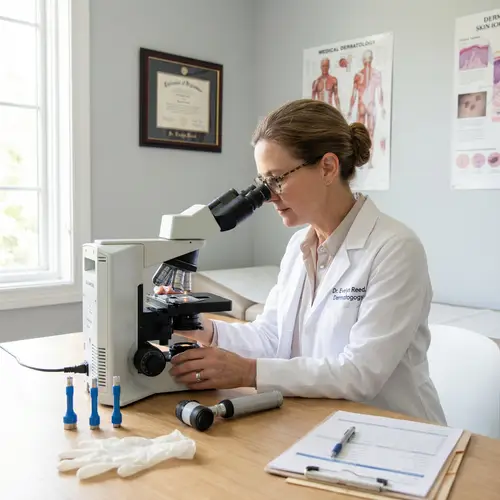 Expert Dermatologist at Work in Modern Office