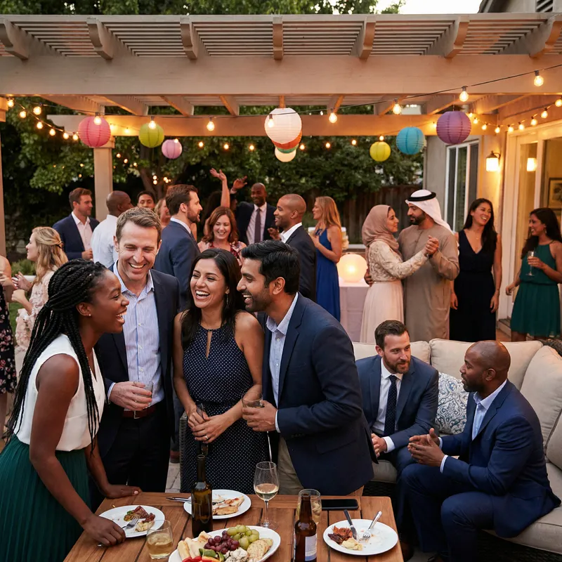 Diverse Adults Enjoying Lively Party - Joyful Celebration