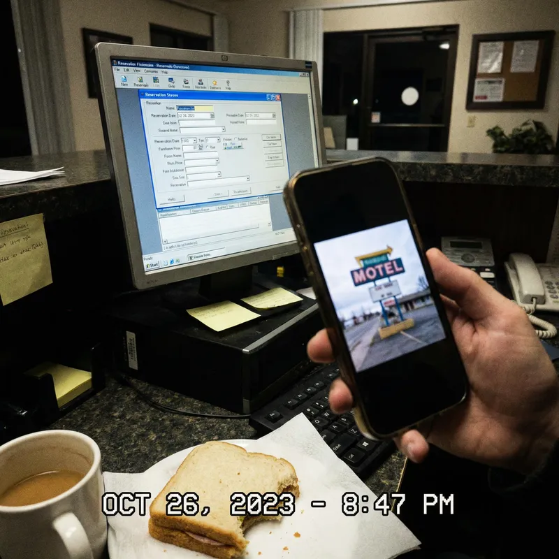 Motel Front Desk Photo Proof of Work