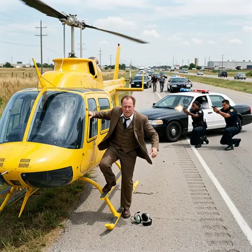 GTA 5 Lester Steals Yellow Helicopter in Intense Chase Scene