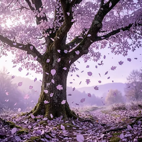 Mesmerizing Lavender Leaves Falling Scene | 4K Realistic View