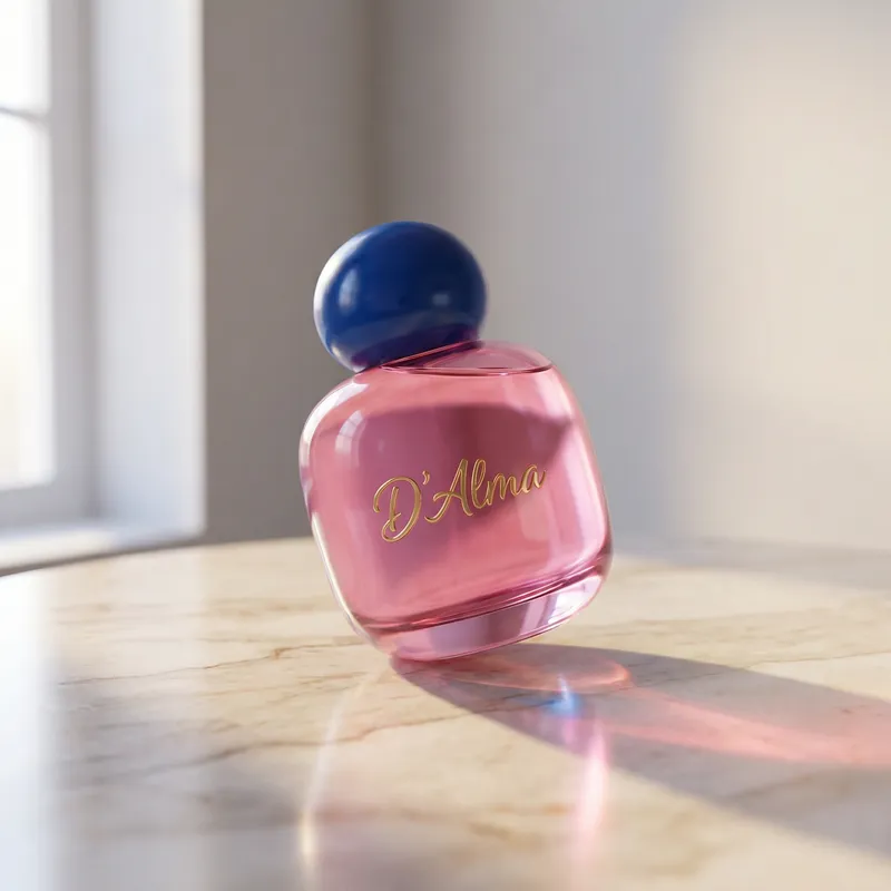 Elegant D’Alma Pink Bottle Still Life Photography