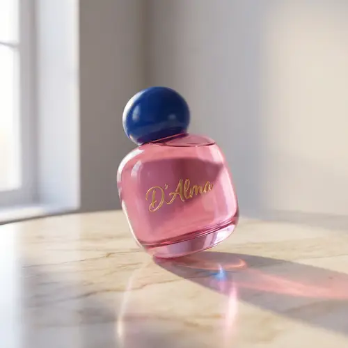 Elegant D’Alma Pink Bottle Still Life Photography