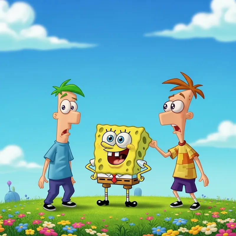 SpongeBob Meets Phineas and Ferb - Fun Crossovers