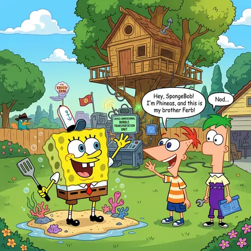 SpongeBob Meets Phineas and Ferb - Fun Crossovers