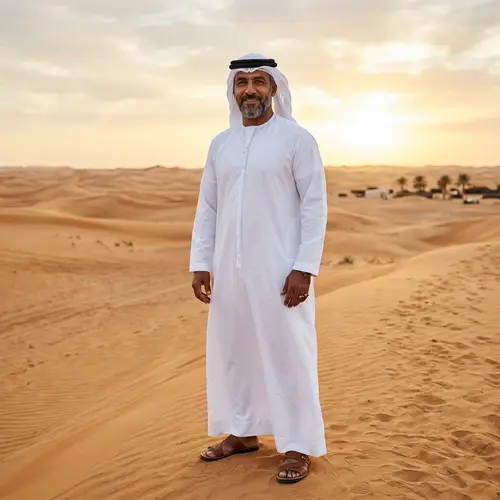 45-Year-Old Saudi Man in Traditional Garb: Symbol of Pride and Wisdom