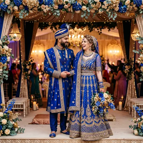 Romantic Royal Blue Wedding Attire Inspiration