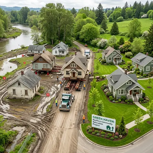 Houses Relocated to Greenery: Safe Repositioning Process