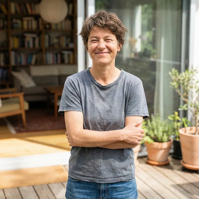 Sincere Joy and Happiness with a Casual Style