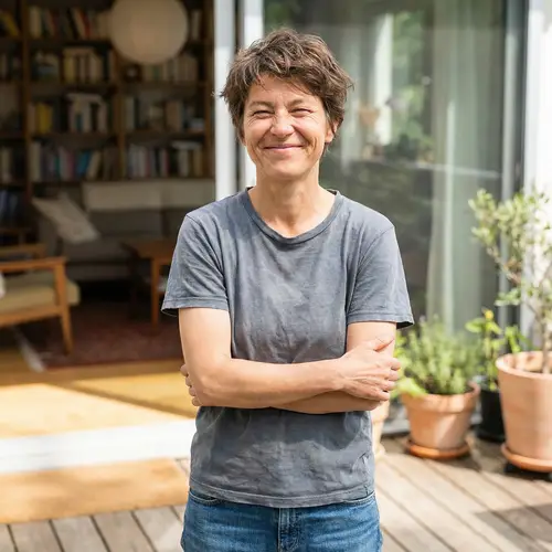 Joyful Individual with Sincere Happiness | Casual Style