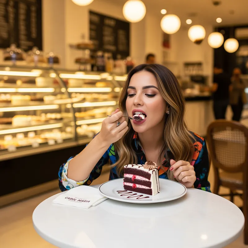 Anitta Enjoys Cake at Carol Maria Bakery