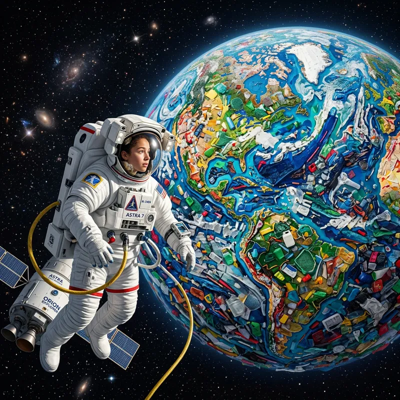 Girl in Space Discovers Plastic Planet