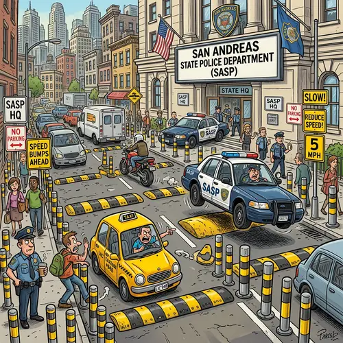 Caricature of San Andreas State Police Dept