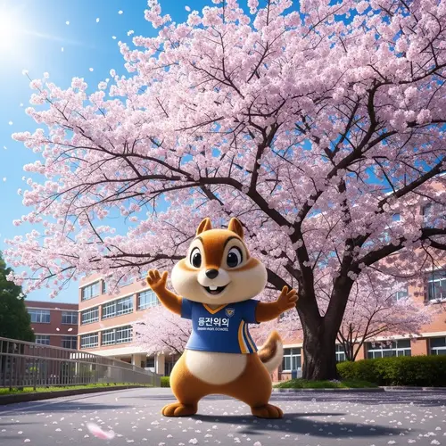 Dukwon High School Chipmunk Mascot