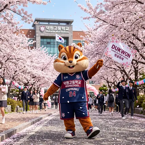 Dukwon High School Chipmunk Mascot