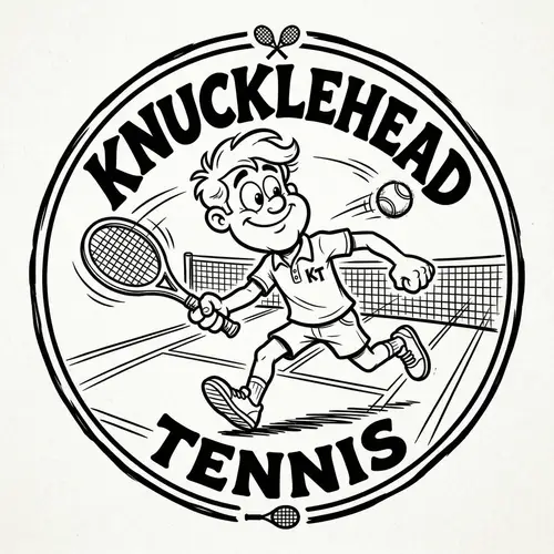 Knucklehead Tennis Logo Design - Cartoon Style