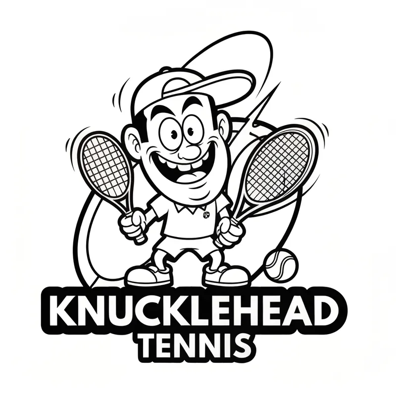 Knucklehead Tennis Logo Design - Cartoon Style