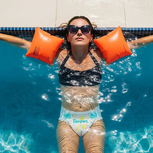 Fun Pool Day with Floaties and Diapers