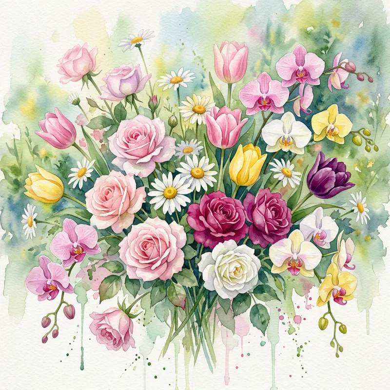 Beautiful Watercolor Flowers: Roses, Daisies & More Beautiful Watercolor Flowers: Roses, Daisies & More