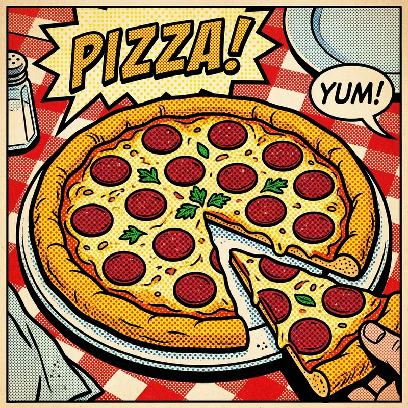 Ben Day Dots Pizza: Unique Culinary Art