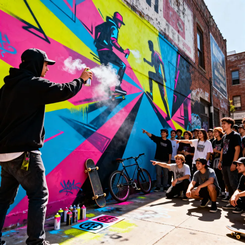 Vibrant Street Mural: Capturing Urban Culture