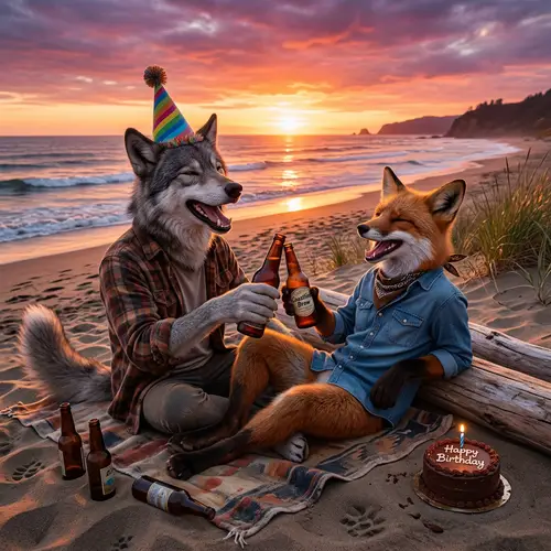 Drunken Wolf's Birthday Bash on the Beach